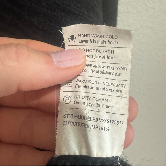 Vince Cardigan Sweater S Small Yak Wool Blend Lamb Leather Open Front Black - Picture 5 of 9